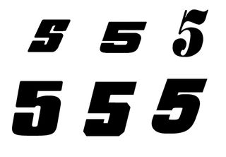 Café Racer pegatinas numeración