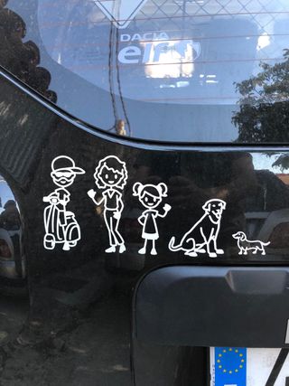 Pegatina Familia coche