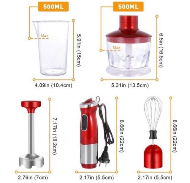 Batidora de inmersión 4 en 1 de 700 W minipimer