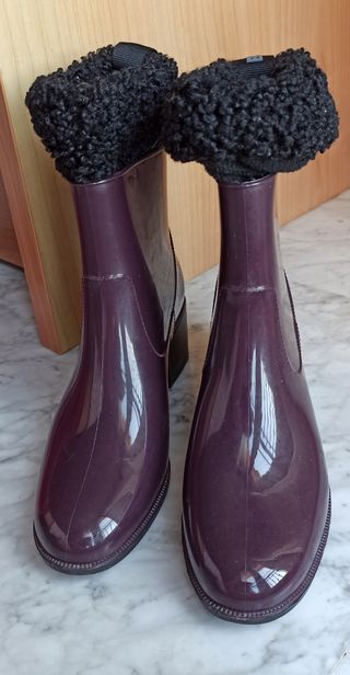 Mujer Bimba Y Lola Bota Agua Blanco Roto | Botas De Agua — CACHSEO