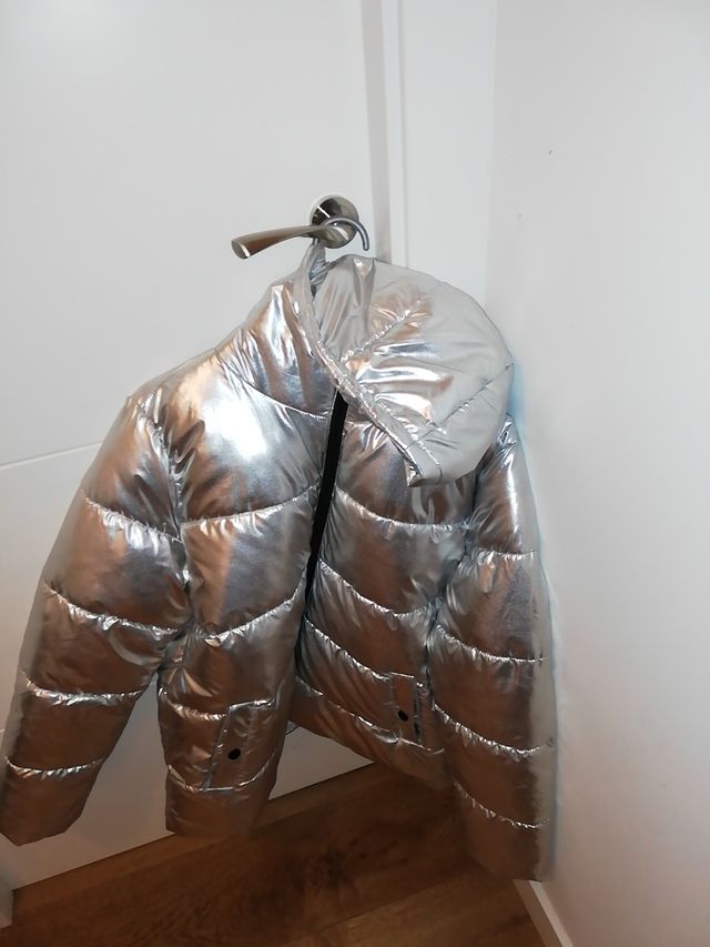 chaqueta plata metalizada 