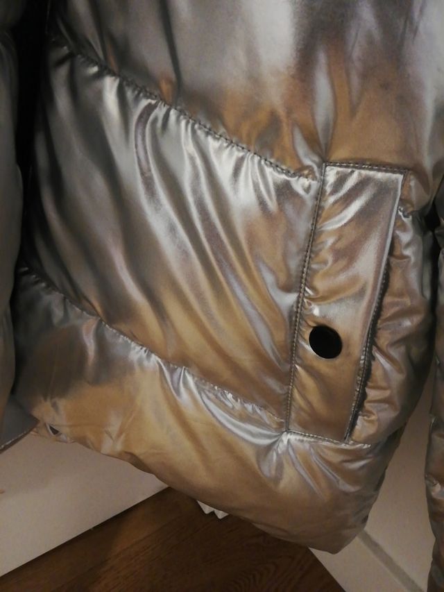 chaqueta plata metalizada 