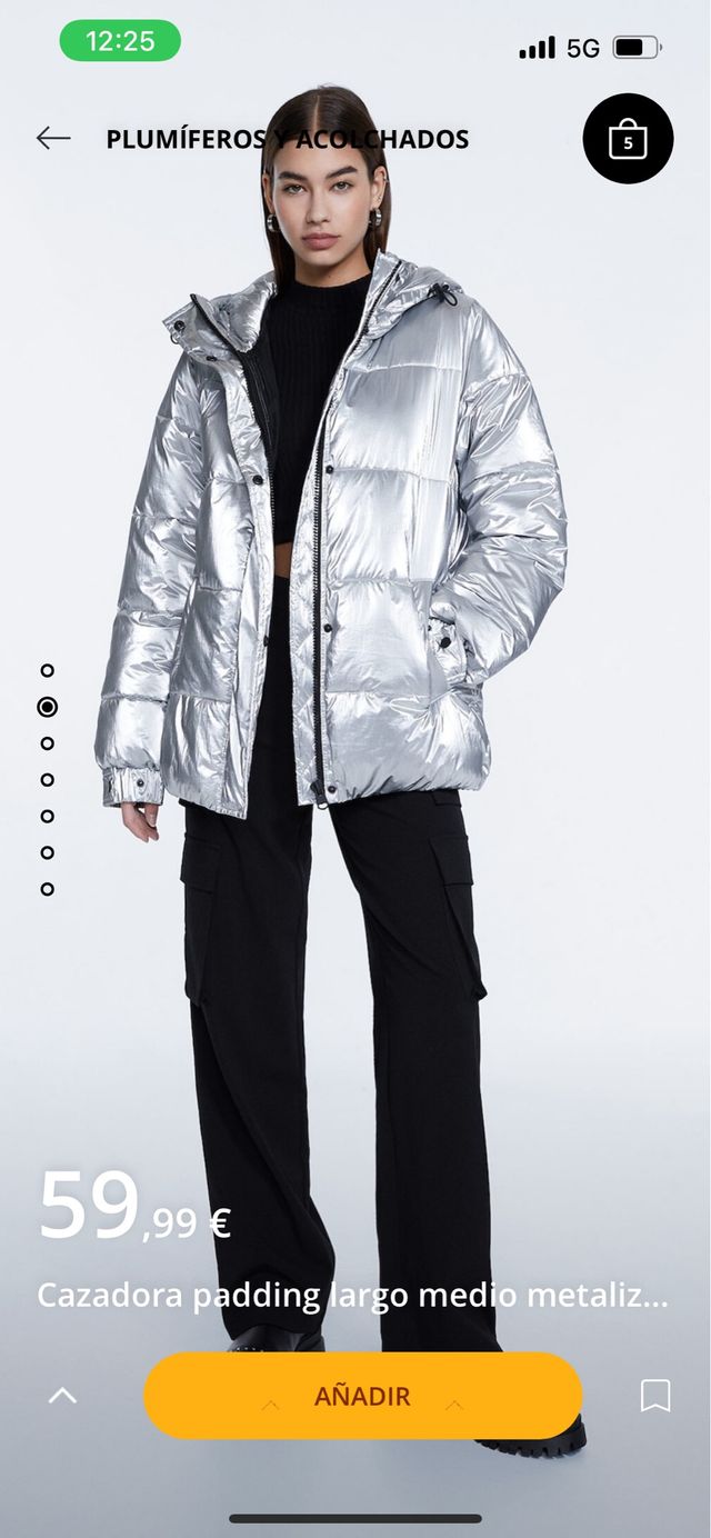 chaqueta plata metalizada 