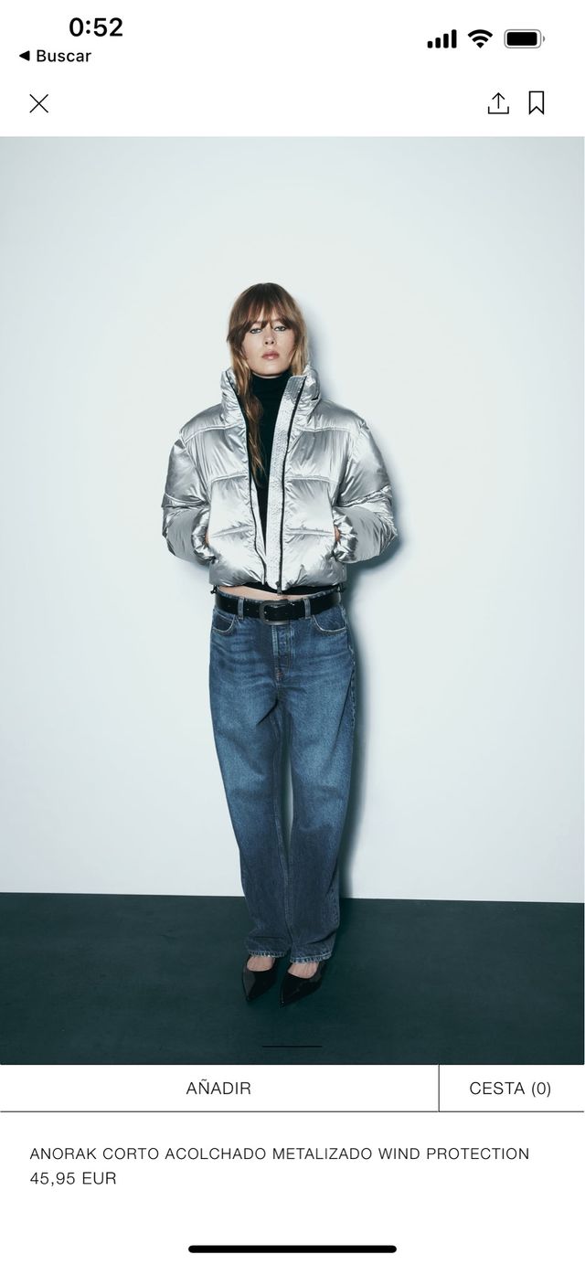 chaqueta plata metalizada 