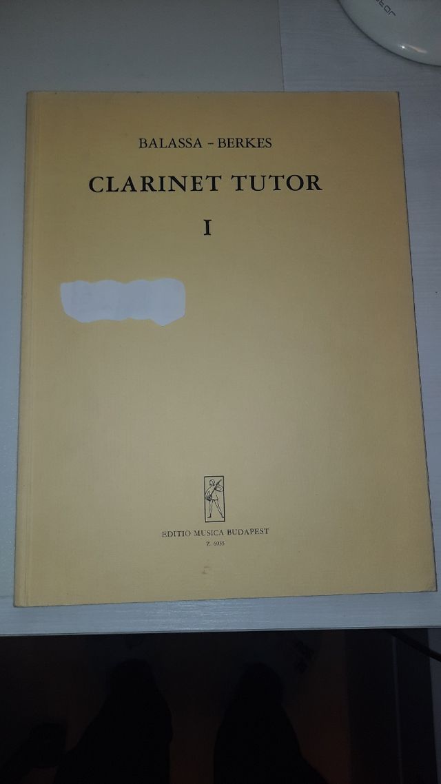 libro Clarinet tutor V1, Balassa-Berker