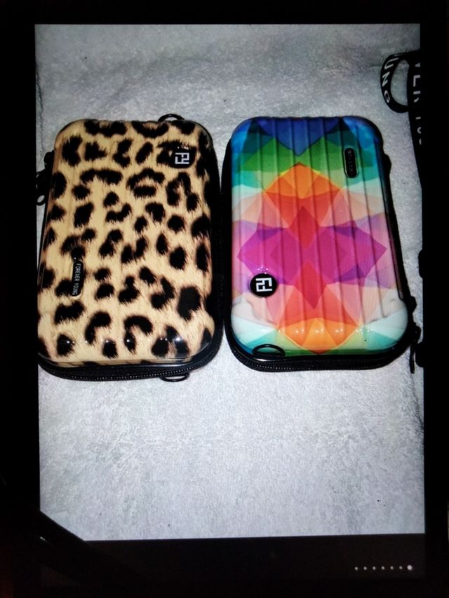 bolso rígido leopardo marrón y de colorido
