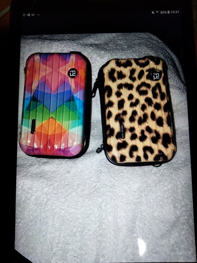 bolso rígido leopardo marrón y de colorido