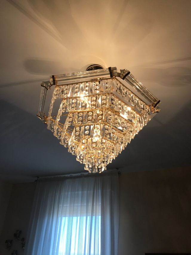 Lampara techo cristales 