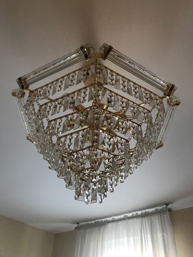 Lampara techo cristales 