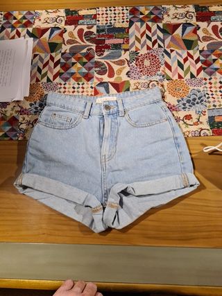 Pantalones vaqueros cortos Retro para mujer, Shorts de cintura alta  enrollados, vaqueros con bolsillos, novedad|Pantalones cortos| - AliExpress