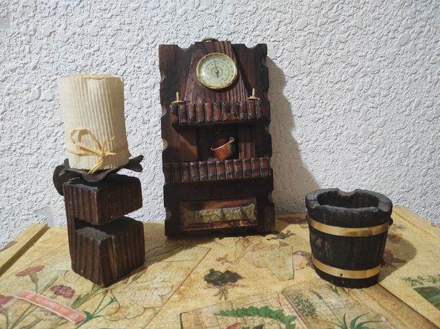 cuelgallaves + portavelas + macetero