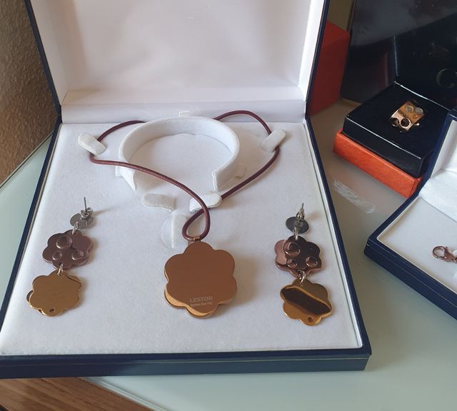 conjunto joyería Lestor mujer Acero bicolor