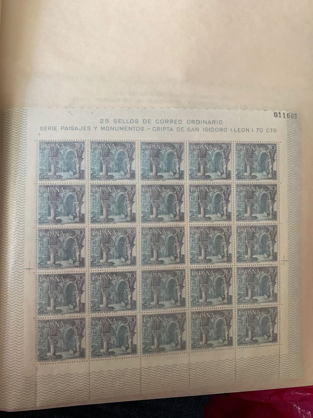 Sellos serie paisajes y monumentos potes 40 centim