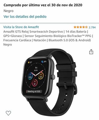 Amazfit GTS Reloj Smartwactch Deportivo de segunda mano por 50 EUR en  Barcelona en WALLAPOP