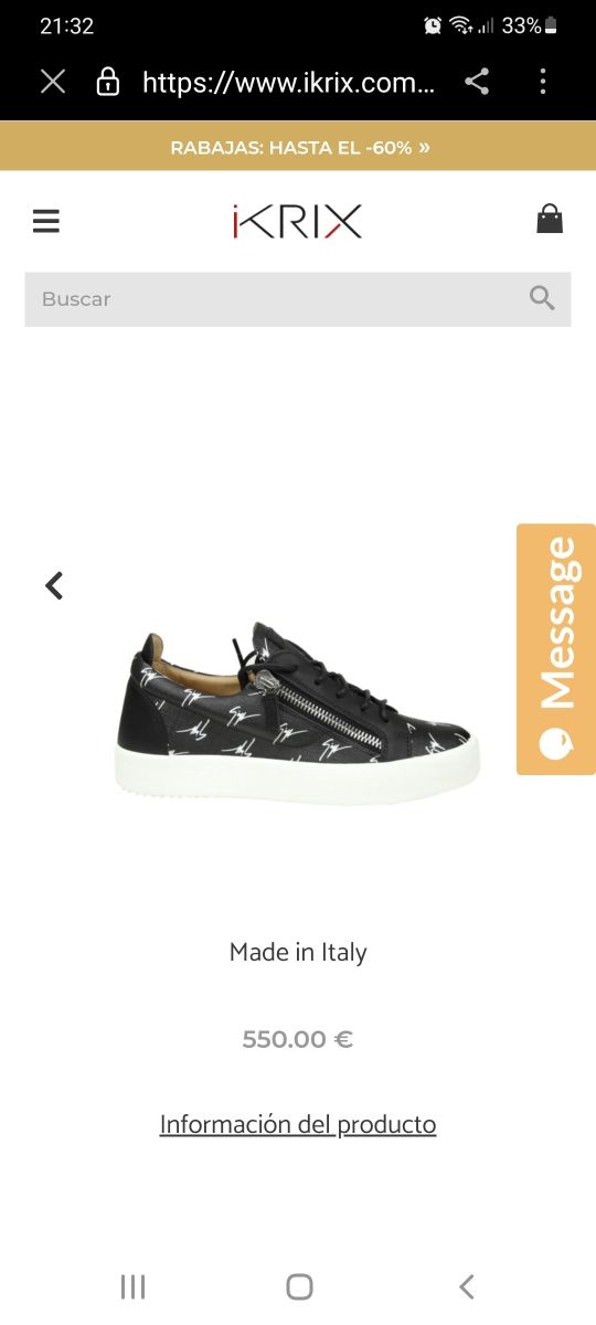 Zapatillas giuseppe Zanotti negras talla 43