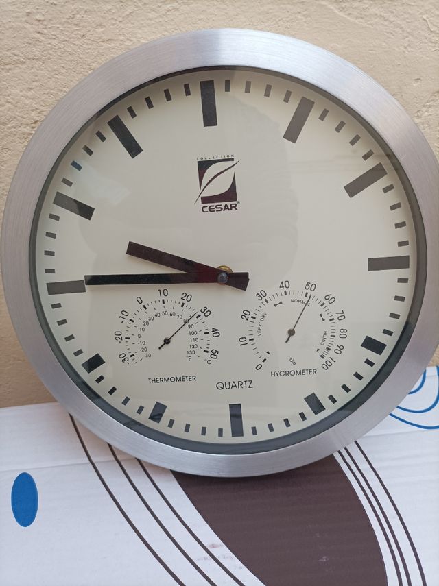 Reloj Termómetro hidrómetro De Pared