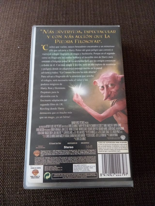 Harry Potter y la cámara secreta vhs
