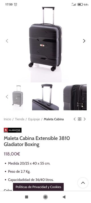 Maleta de cabina 55 cm 4 ruedas rigida extensible Movom Wood Turquesa