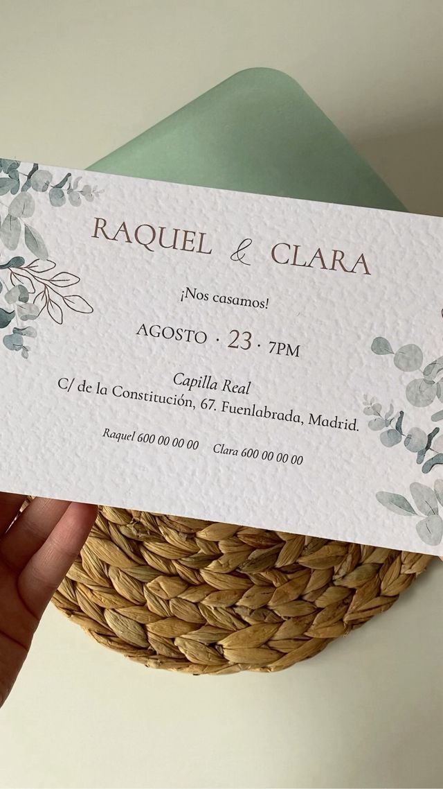 Invitación boda personalizada