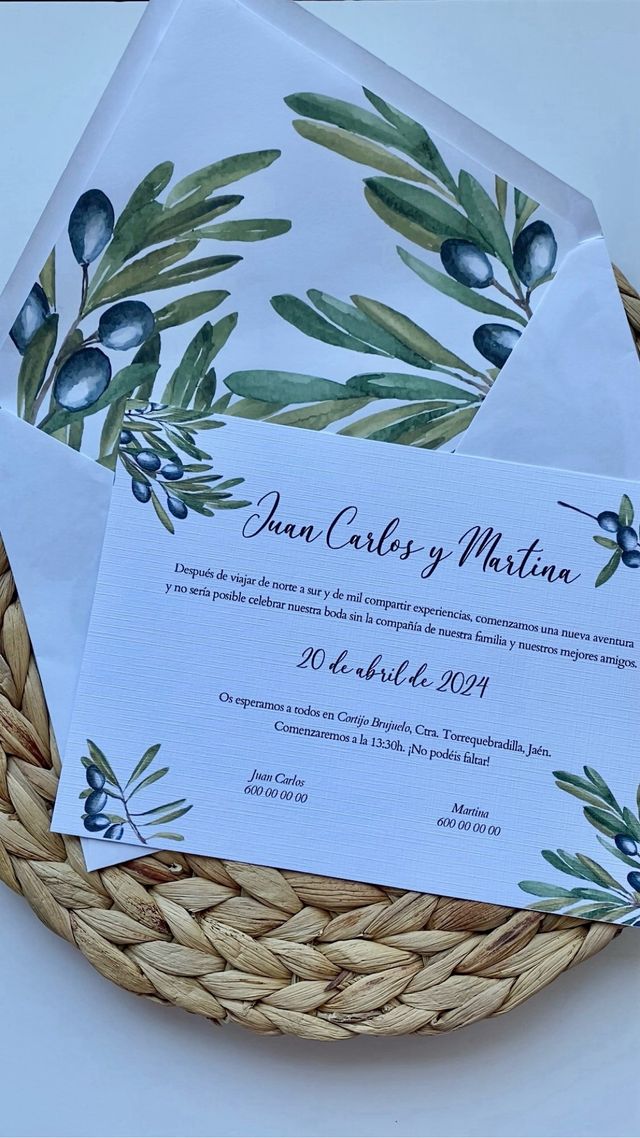 Invitación boda personalizada