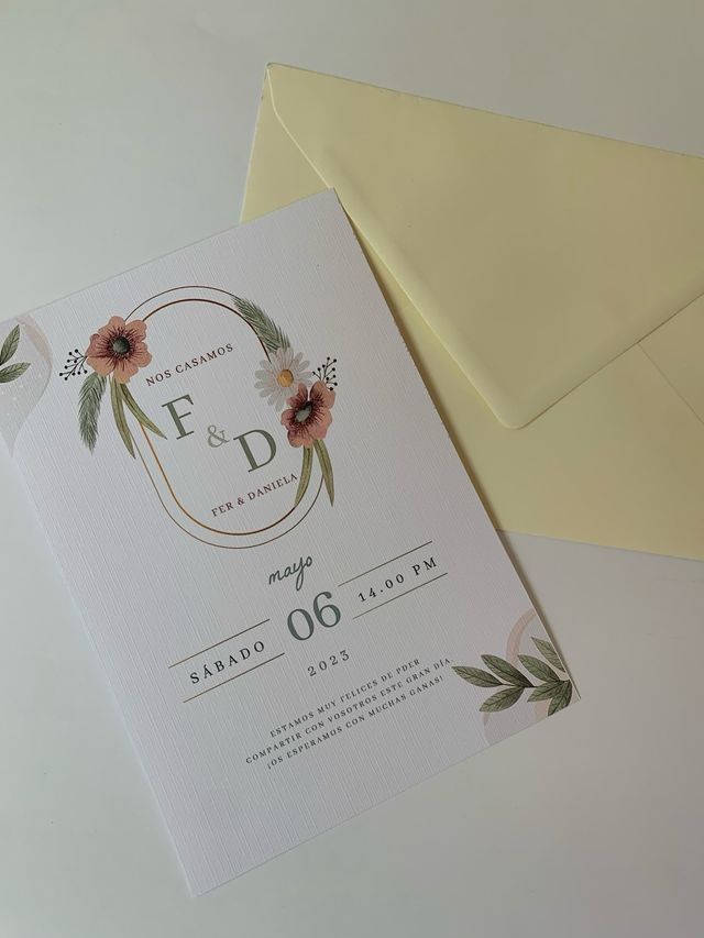 Invitación boda personalizada