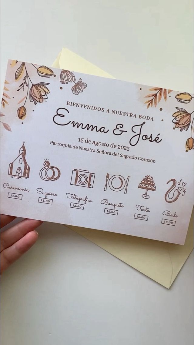 Invitación boda personalizada