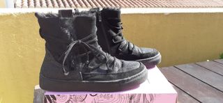Botas peludas para mujer, zapatos de tacón alto de 3 pulgadas, EP63, talla  grande 11 33 43 52|Botas a media pantorrilla| - AliExpress
