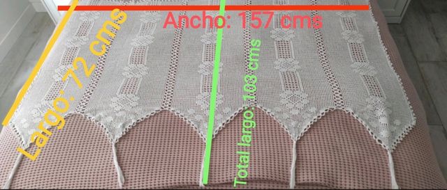 Cortina corta ganchillo