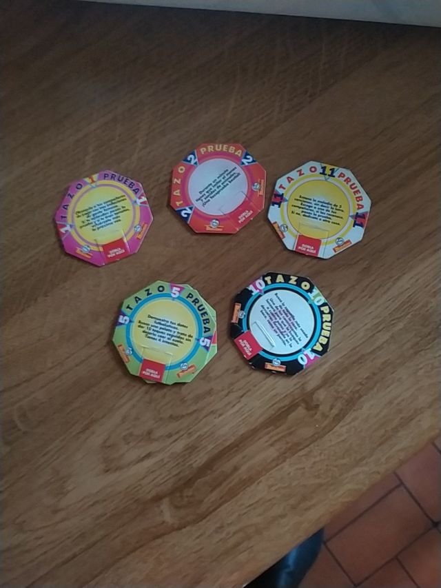 tazos pruebas 8€unidad