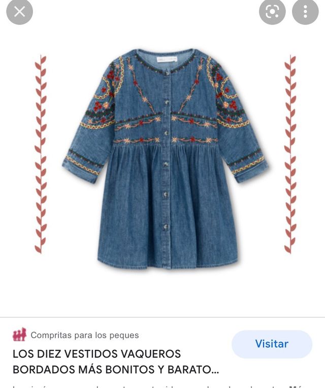 Vestido Zara niña talla 7