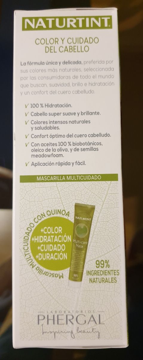 Tinte Naturtint, sin amoniaco. Nuevo precintado