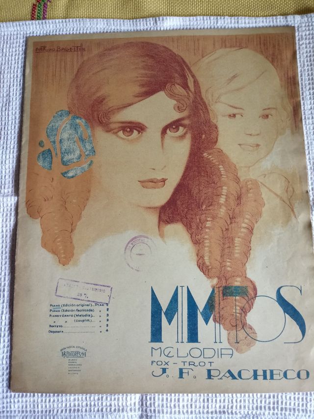 Partitura Fox Trot Mimitos, edición de 1920