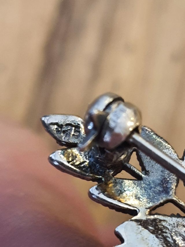 Broche nuevo a estrenar! plata,nácar y marquesita