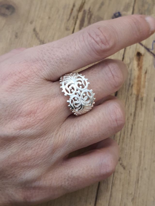 Anillo plata fantasía nuevo A ESTRENAR!!