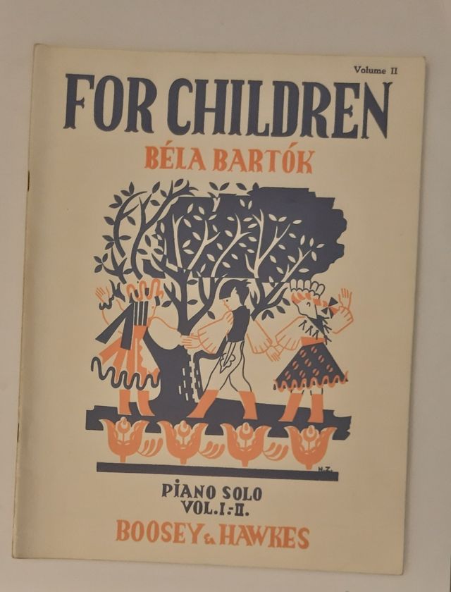 4 Libros Partituras para piano de Bartok Bach