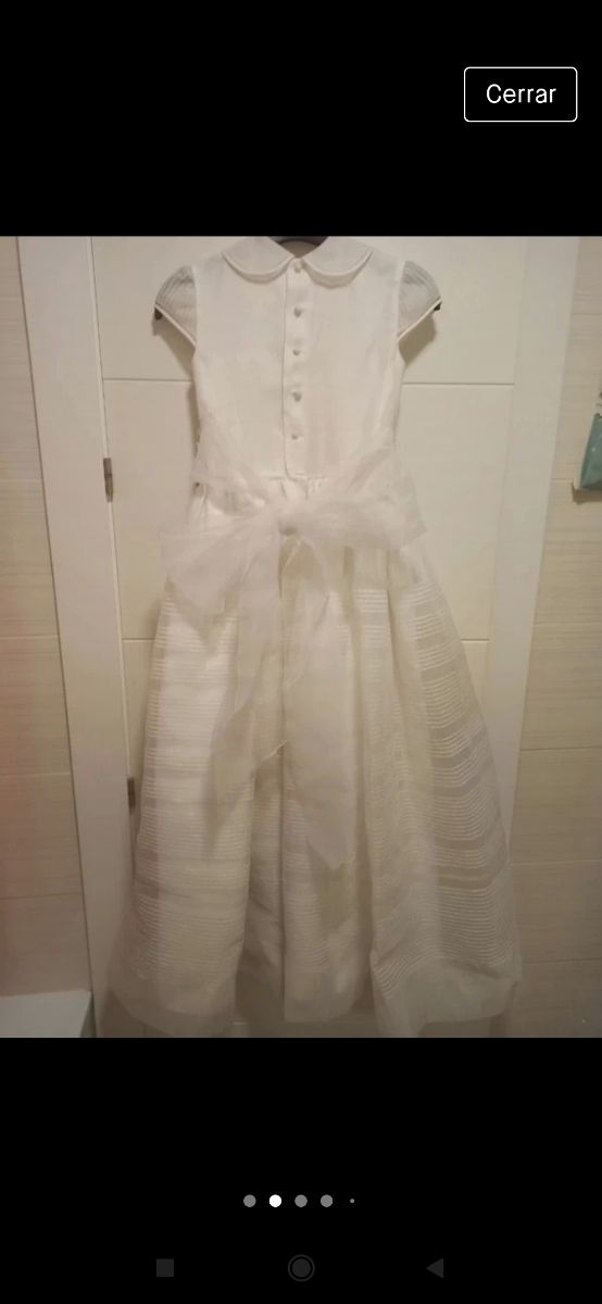 vestido comunion + cancan+ felpa