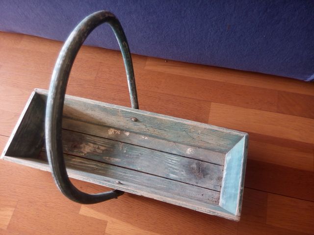 CESTA MADERA PROVENZAL RUSTICO