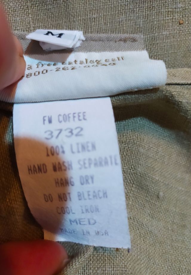 Camisa Lino Caqui 42