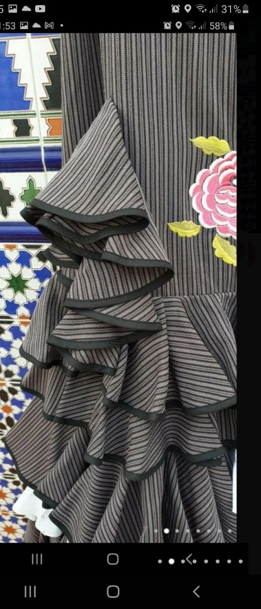 FLAMENCA FALDA RAYADA SUPER-REBAJADA.