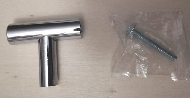 Lote 12 pomos / tiradores acero cromado