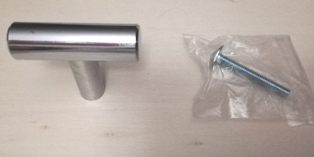 Lote 12 pomos / tiradores acero cromado