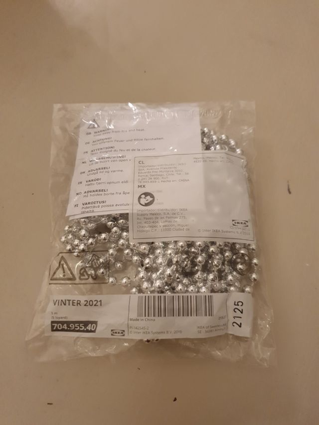 cadena bolitas oro o plata, Ikea