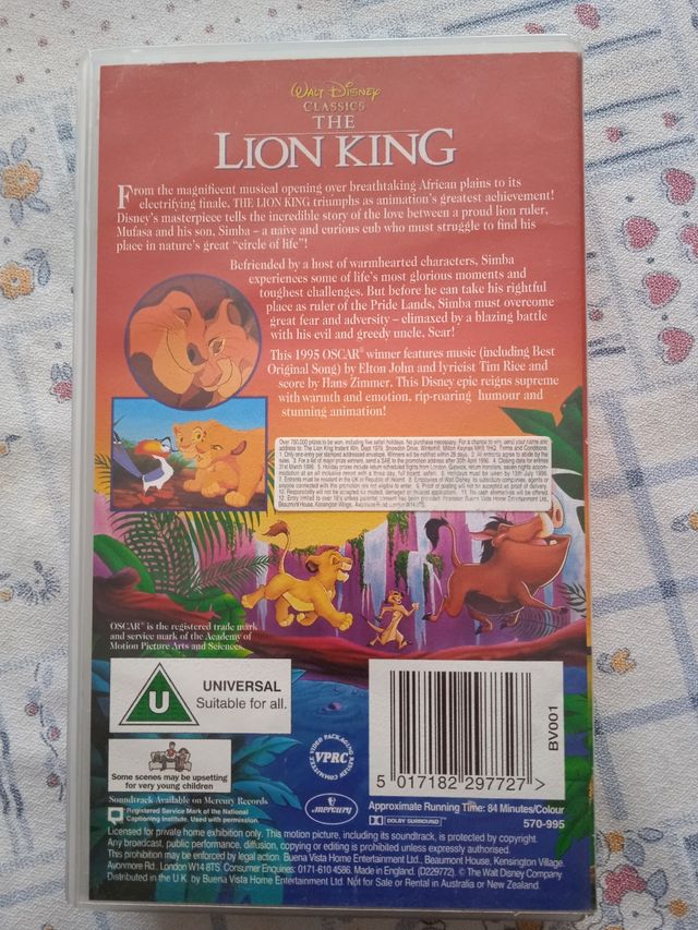 THE LION KING VHS