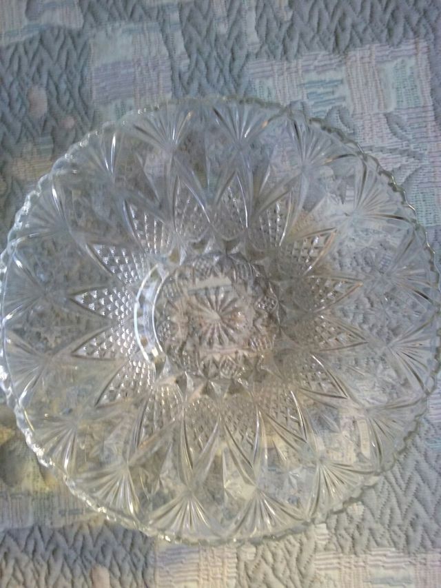 Juego Cristal centro mesa 2 piezas