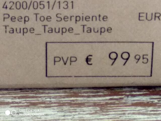 Zapatos Peep toe taupe.