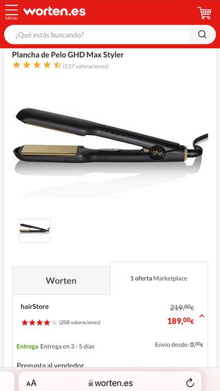 Plancha pelo GHD como NUEVA de segunda mano por 100 EUR en Viladecans en  WALLAPOP
