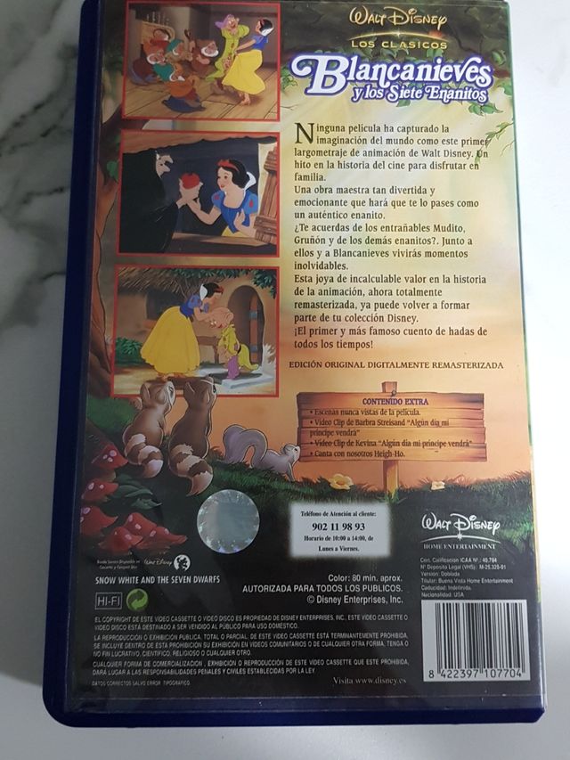 Vhs blancanieves y los siete enanitos