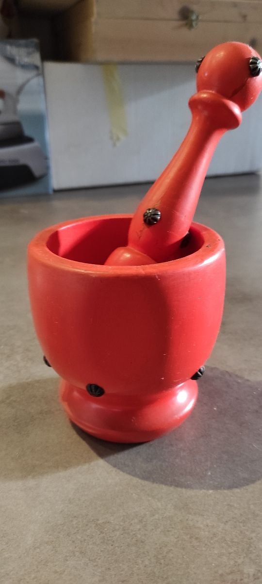 Vintage anni 60 mortaio e pestello + setaccio