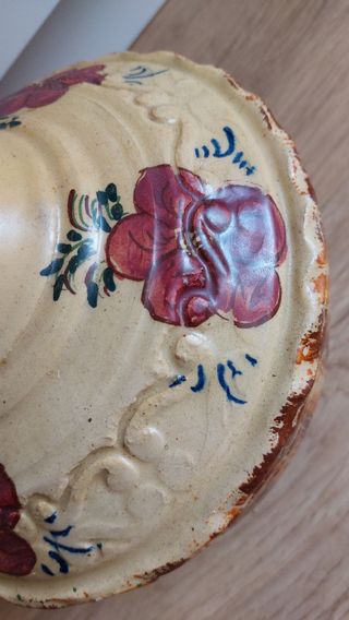 Cántaro antiguo grande pintado a mano
