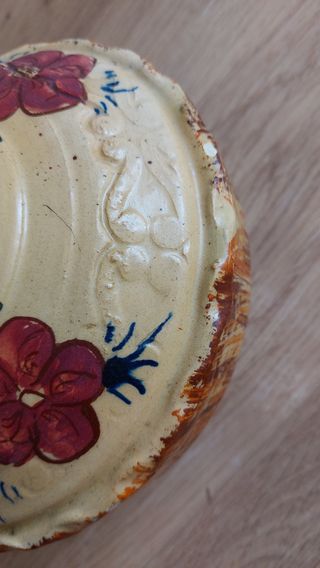 Cántaro antiguo grande pintado a mano